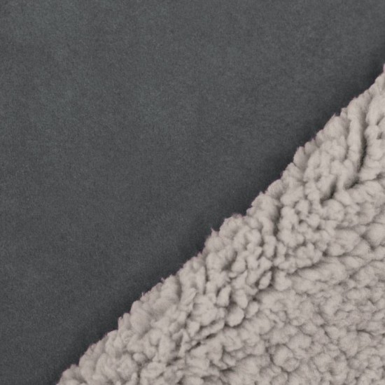 Sherpa Faux Fur Lamb Fabric Grey Sherpa Faux Fur Lamb Fabric Grey