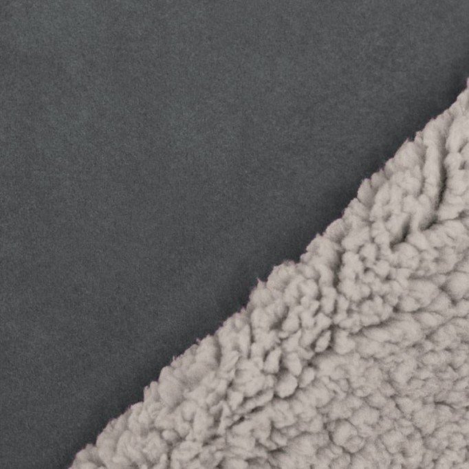 Sherpa Faux Fur Lamb Fabric Grey - (Fashion Fabrics)