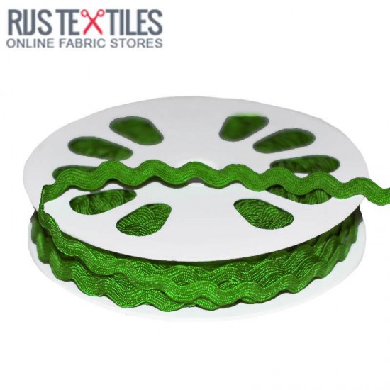 Rick Rack Ribbon Grass Green 8mm Rick Rack Ribbon Grass Green 8mm