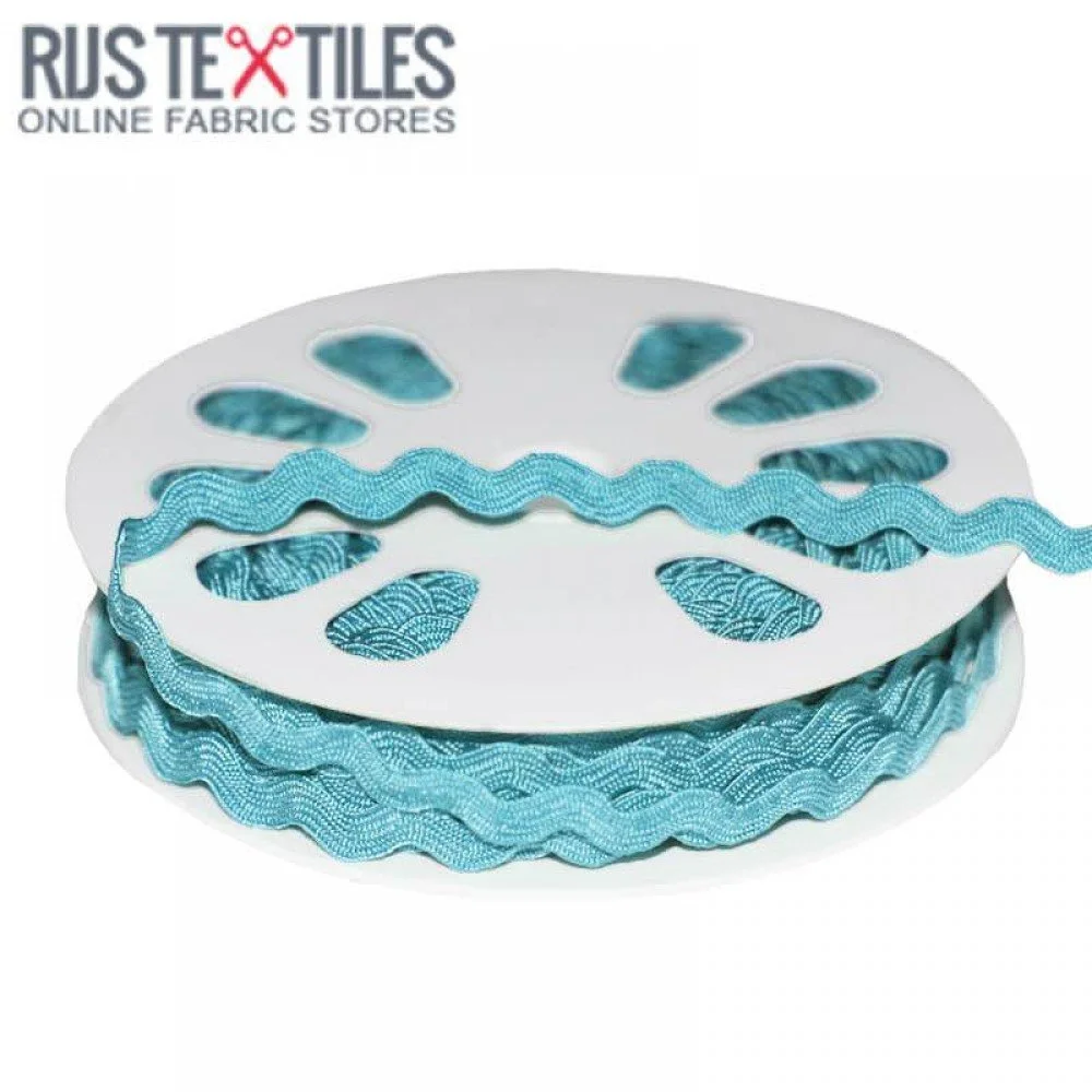 Zigzagband Licht Blauw 8mm