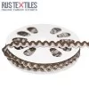 Rick Rack Ribbon Brown White 8mm