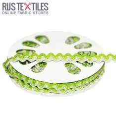 Zackenlitze Lime Weiß 8mm 