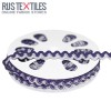 Zigzagband Marine Wit 8mm