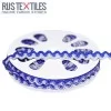 Rick Rack Ribbon Cobalt White 8mm