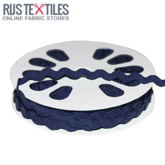 Zigzaglidse Ensfarvet Navy 8mm Zigzaglidse Ensfarvet Navy 8mm