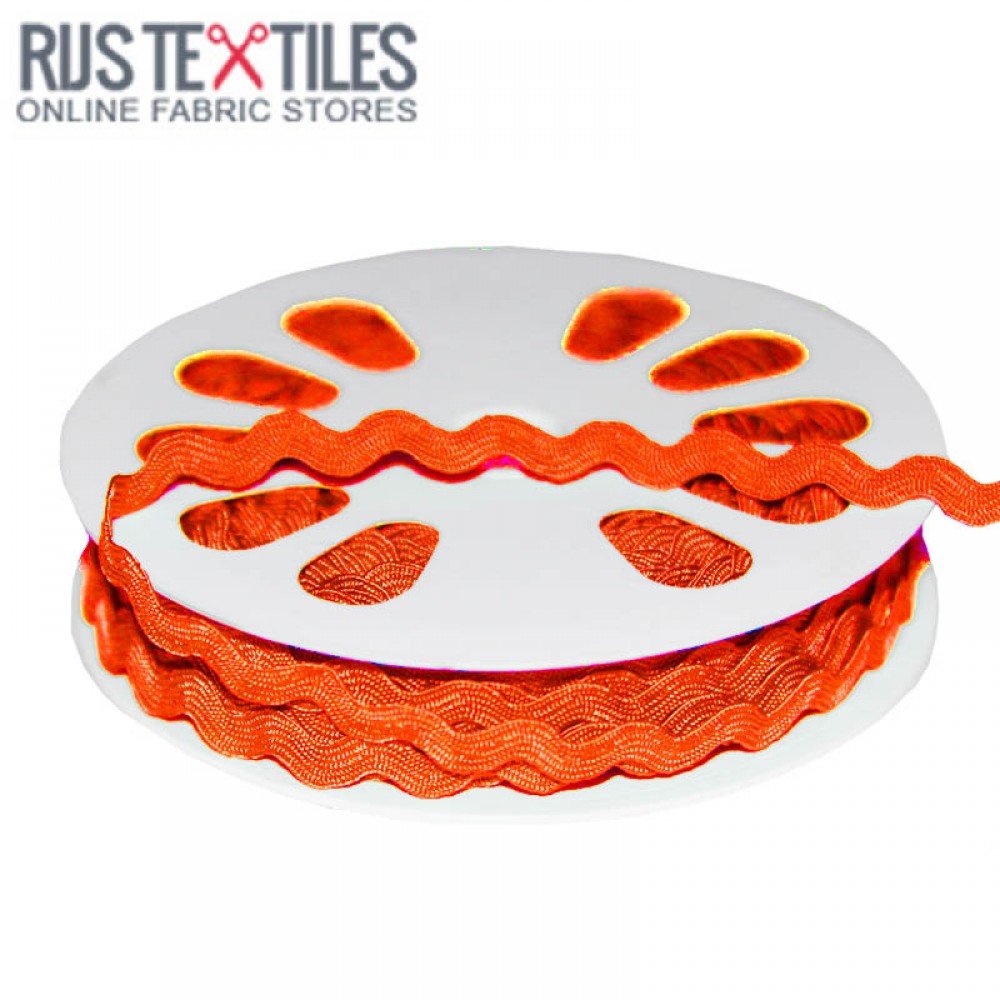 Zigzaglidse Ensfarvet Orange 8mm Zigzaglidse Ensfarvet Orange 8mm