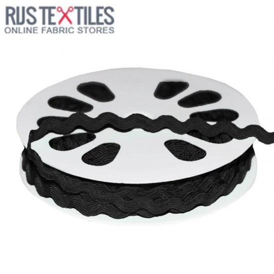 Rick Rack Ribbon Black 8mm Rick Rack Ribbon Black 8mm
