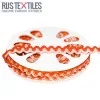 Rick Rack Ribbon Orange White 8mm