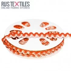 Zackenlitze Orange Weiß 8mm 