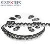 Rick Rack Ribbon Black White 8mm