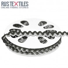 Zigzagband Zwart Wit 8mm
