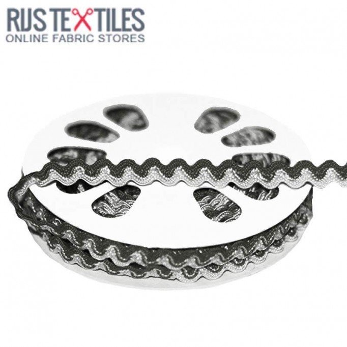 Rick Rack Ribbon Black White 8mm | Rijs Textiles