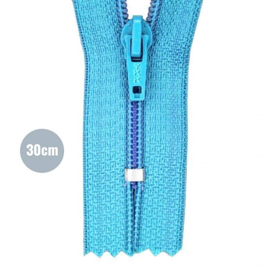 Fermetures Éclair Aqua 30CM Nylon Fermetures Éclair Aqua 30CM Nylon