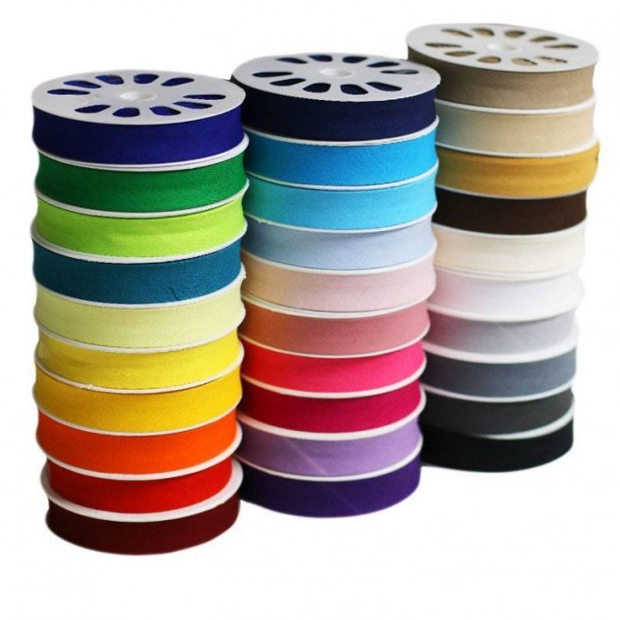 Skråbånd Bomuld 20mm Pakke 30 Farver x 20 Meter - (Bånd)