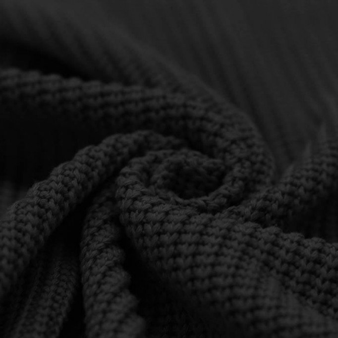 Tissu Point De Maille Tricot Noir - (Tissu Point De Maille Tricot)