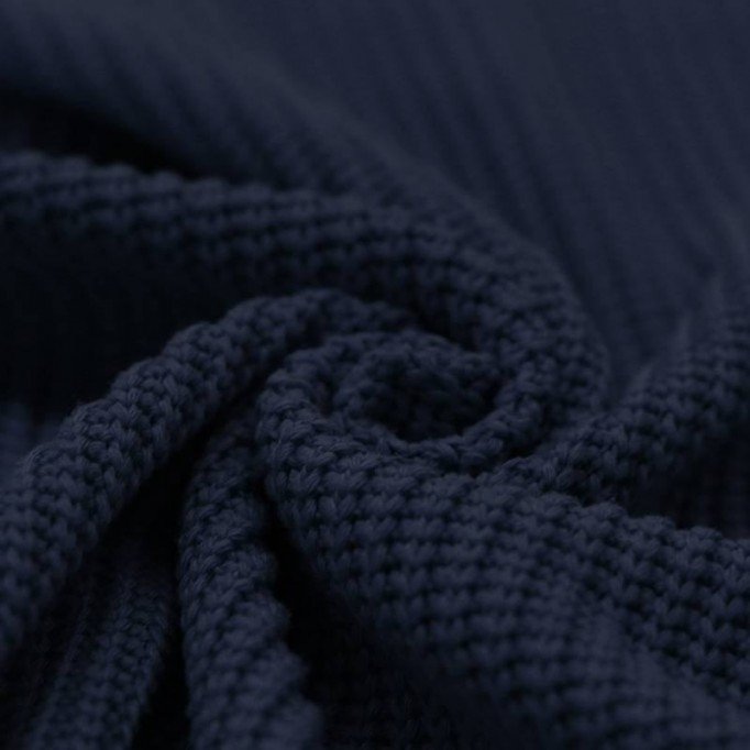 Big Knit Stof Marine - (Decoratiestoffen)