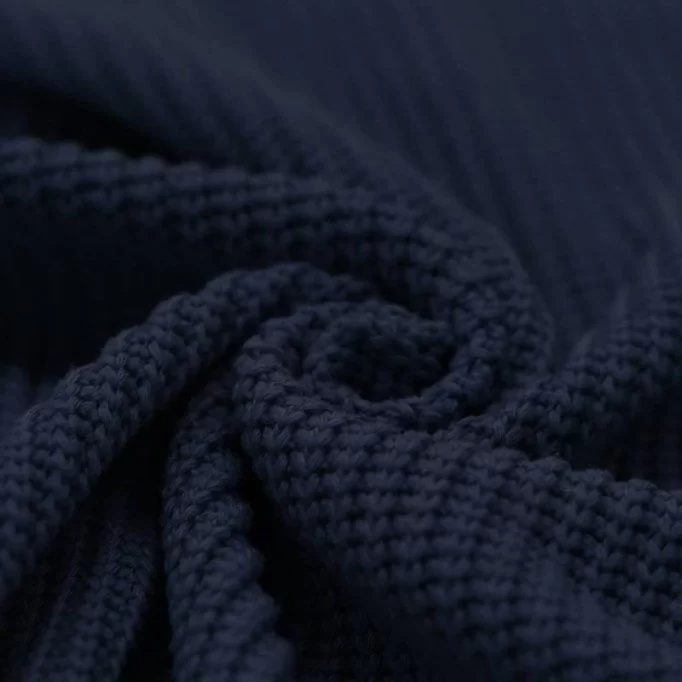 Tissu Point De Maille Tricot Marine - (Tissus Deco)