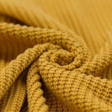 Tessuto Lavorato a Maglia Ocra - (Deco Tessuti)