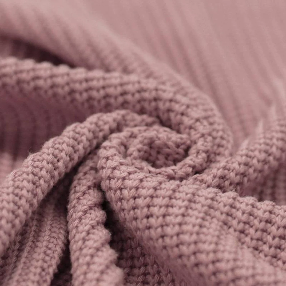 Tessuto Lavorato a Maglia Rosa Antico - (Deco Tessuti)