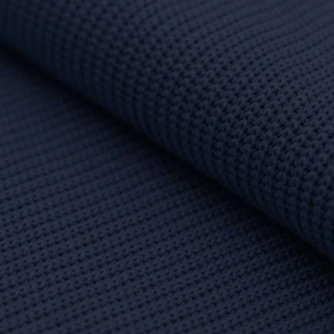 Tissu Point De Maille Tricot Marine - (Tissus Deco)