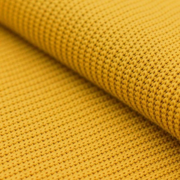 Big Knit Fabric Ocher  - (Deco Fabrics)