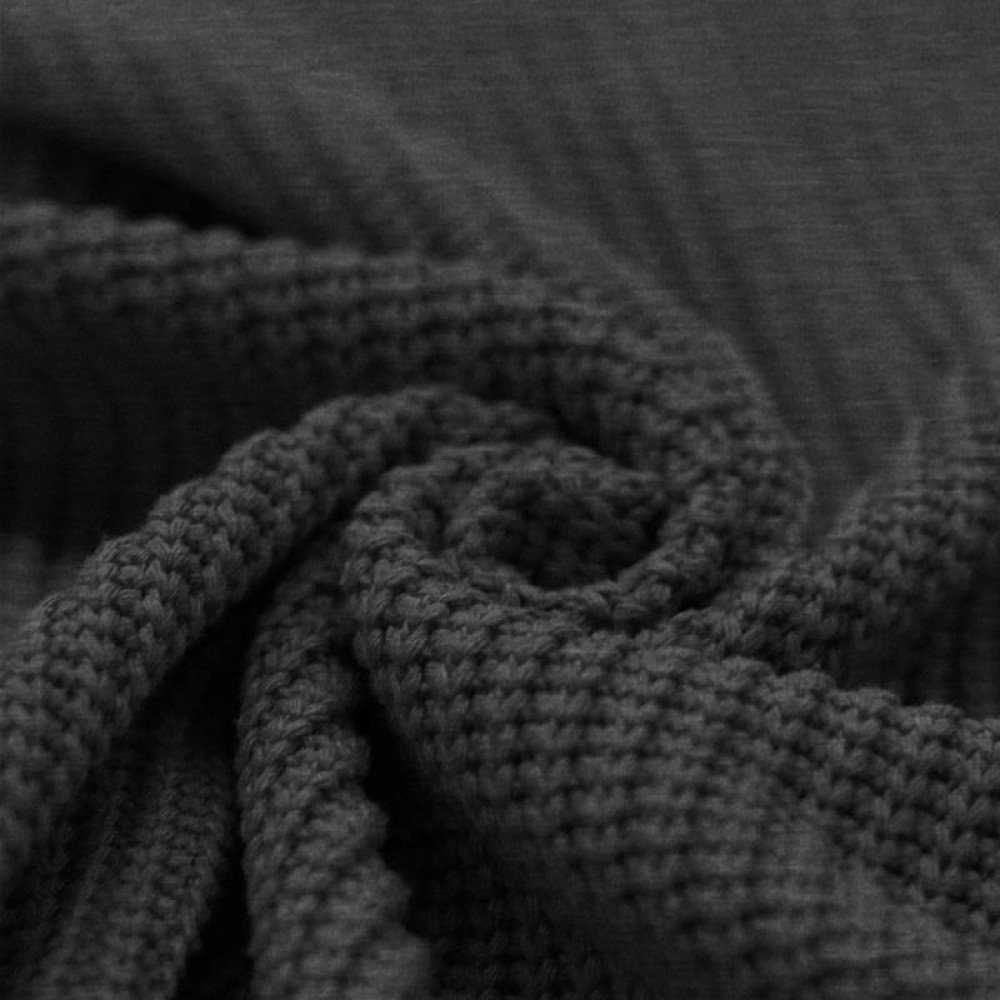 Big Knit Fabric Dark Grey Melange Big Knit Fabric Dark Grey Melange - (Deco Fabrics)