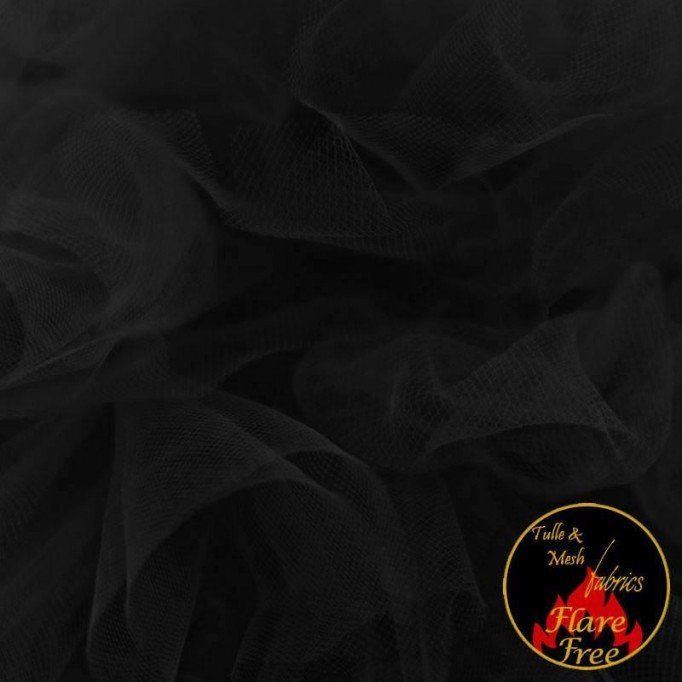 Tulle Netting Fabric Black 300CM Wide - (Tulle Netting Fabric 300CM Wide)