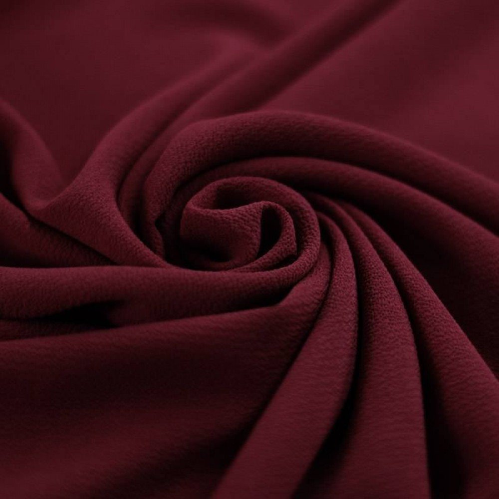 Tissu Bulle De Mousseline Stretch Bordeaux