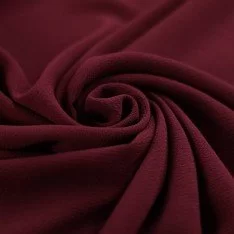 Tissu Bulle De Mousseline Stretch Bordeaux