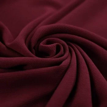 Bubble Chiffon Stof Stretch Bordeaux