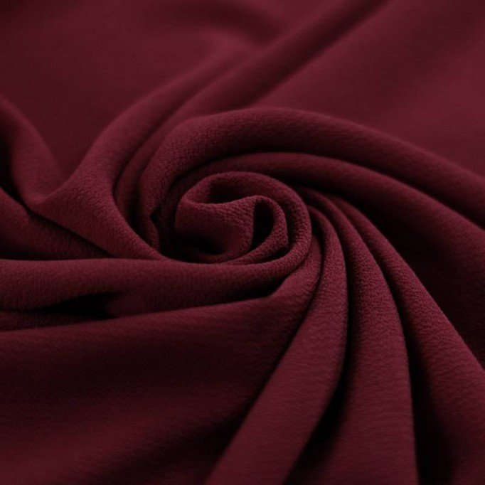 Bubble Chiffon Stof Stretch Bordeaux - (Mode Stoffen)