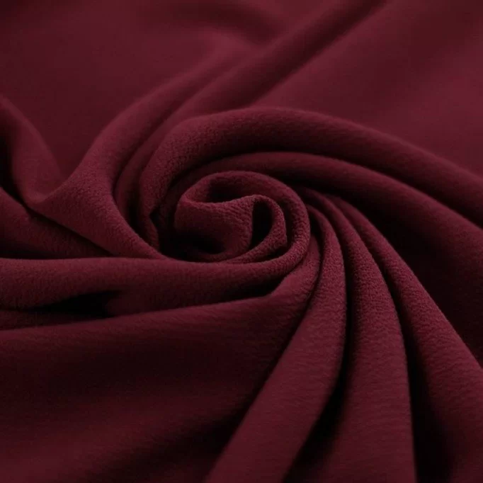 Krepa Szyfonowa Elastyczna Bordo | Rijs Textiles