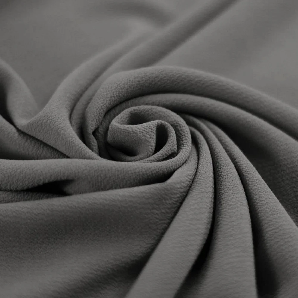Tissu Bulle De Mousseline Stretch Gris Foncé