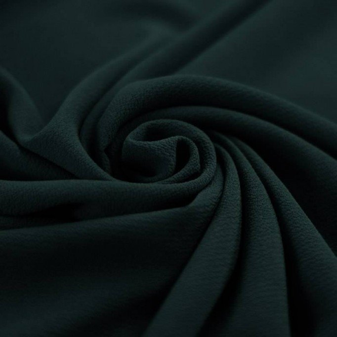 Bubble Chiffon Stof Stretch Donker Groen - (Mode Stoffen)
