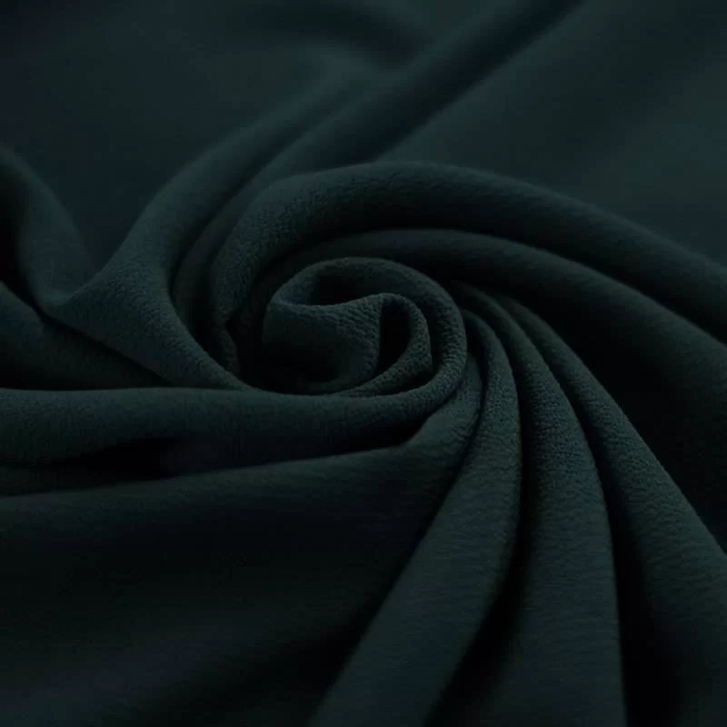 Bubble Chiffon Stof Stretch Donker Groen