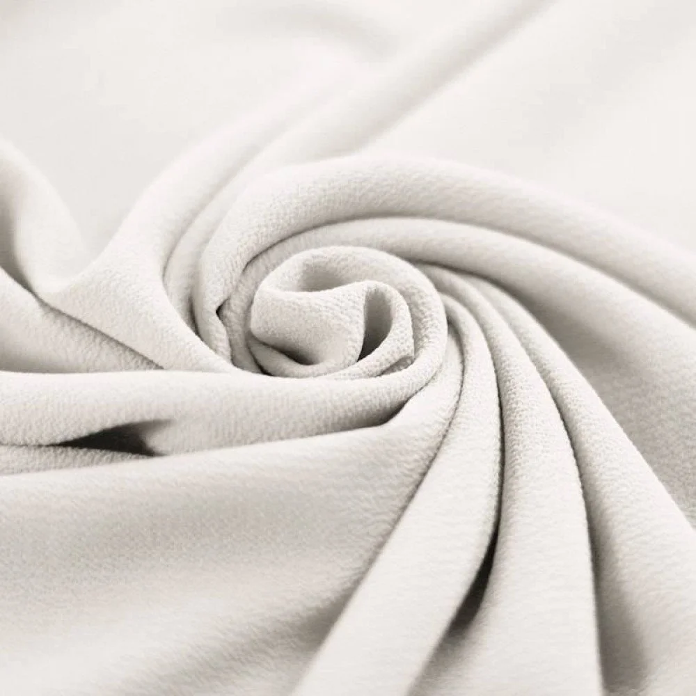 Tissu Bulle De Mousseline Stretch Écru