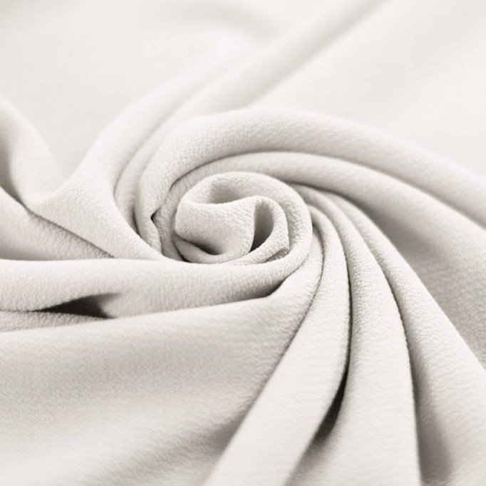 Bubble Chiffon Stof Stretch Råhvid - (Fashion Stoffer)