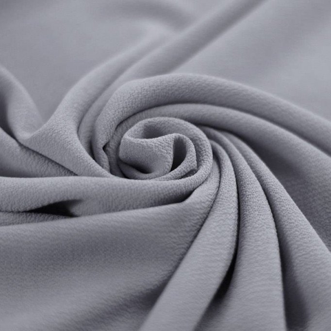 Tessuto Bolla Chiffon Stretch Grigio Chiaro - (Tessuti Moda)