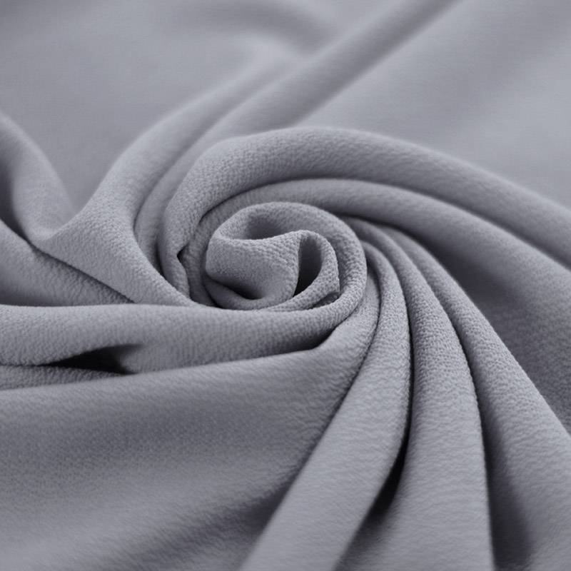 Bubble Chiffon Stof Stretch Licht Grijs