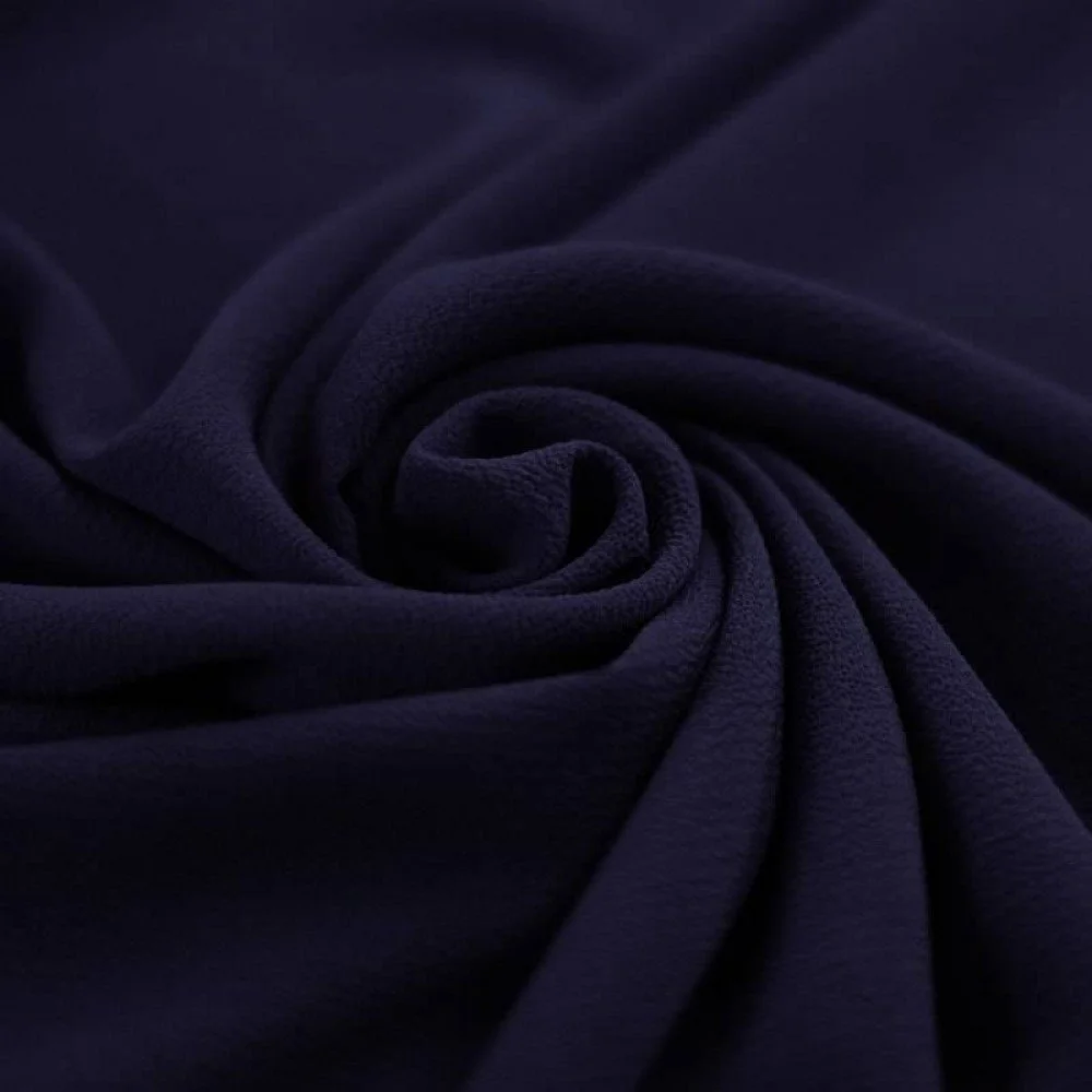 Tissu Bulle De Mousseline Stretch Marine