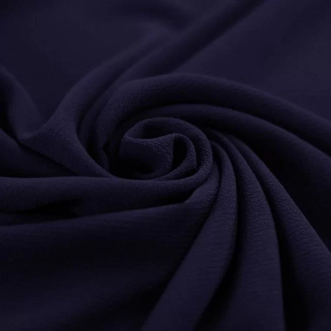 Bubble Chiffon Stoff Stretch Marine - (Modestoffe)