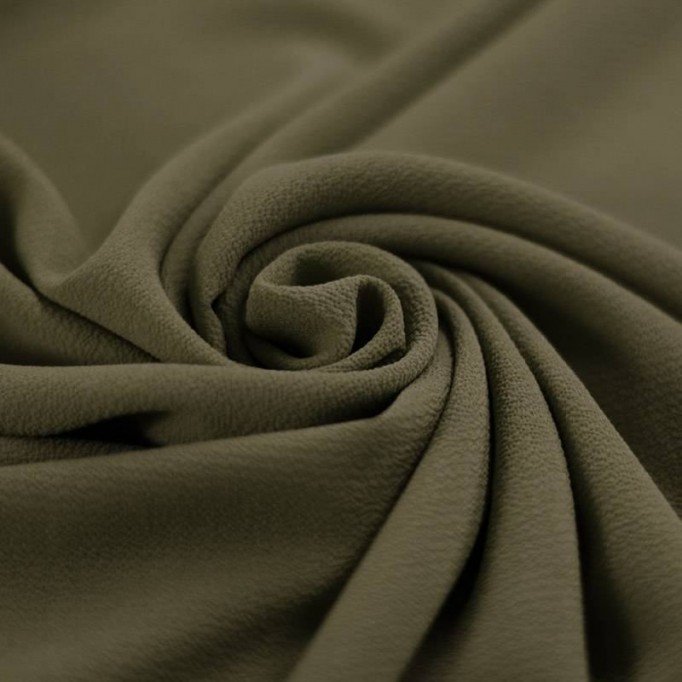 Tessuto Bolla Chiffon Stretch Oliva - (Tessuti Moda)