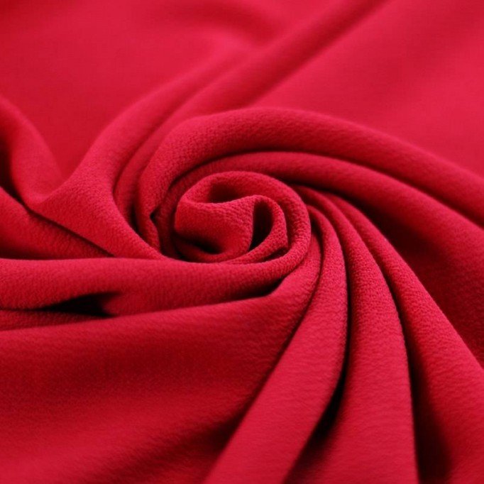 Tessuto Bolla Chiffon Stretch Rosso - (Tessuti Moda)