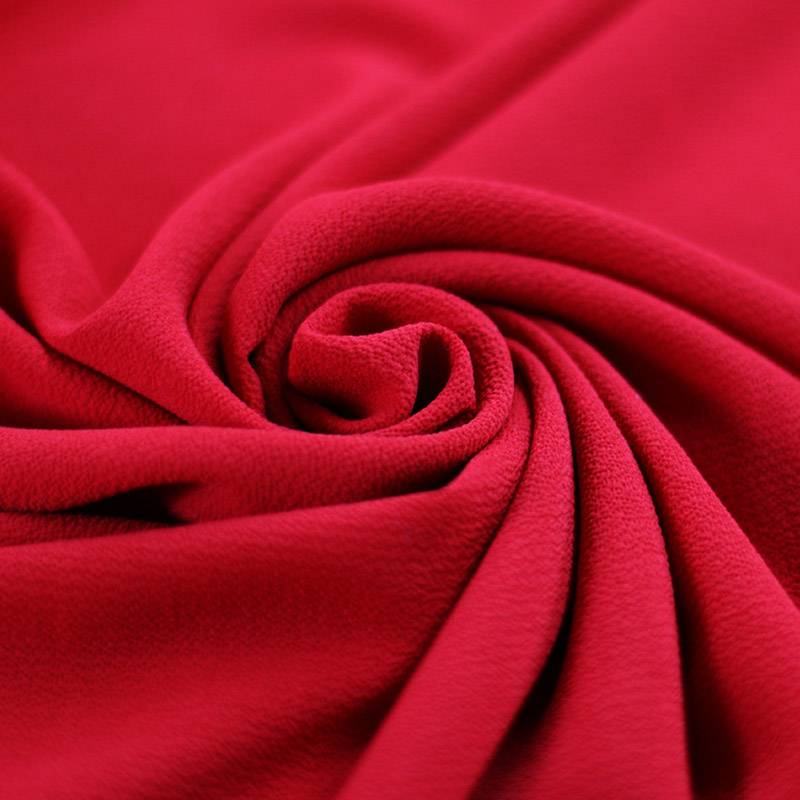 Bubble Chiffon Stof Stretch Rood