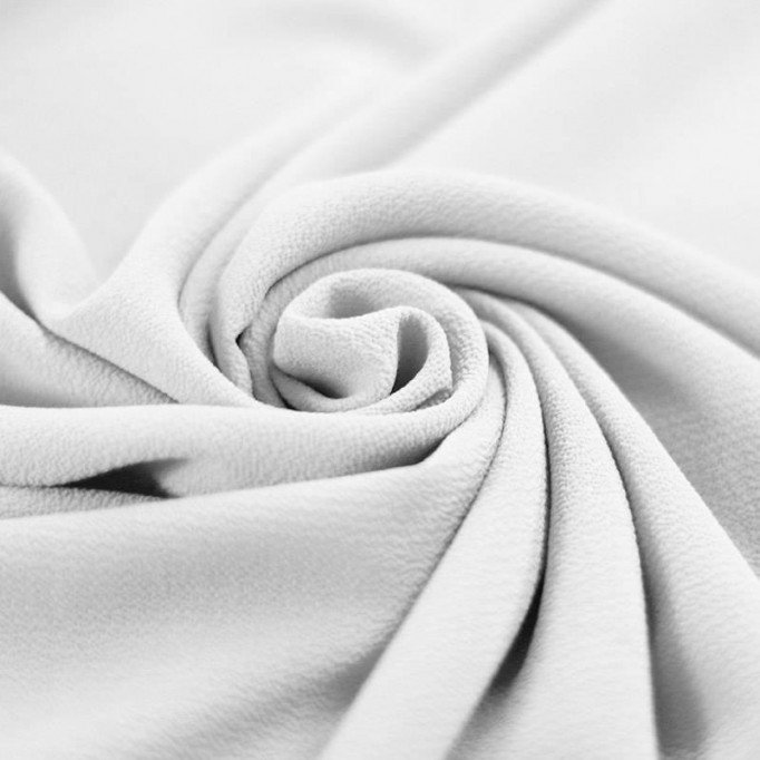 Bubble Chiffon Stoff Stretch Weiß - (Modestoffe)