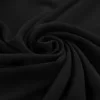 Bubble Chiffon Stof Stretch Zwart