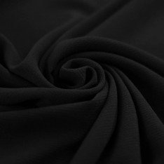 Bubble Chiffon Fabric Stretch Black