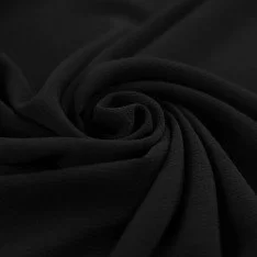 Tissu Bulle De Mousseline Stretch Noir