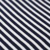 Ribkant i Linning Striber 5mm Navy Hvid - (Ribkant i Linning)