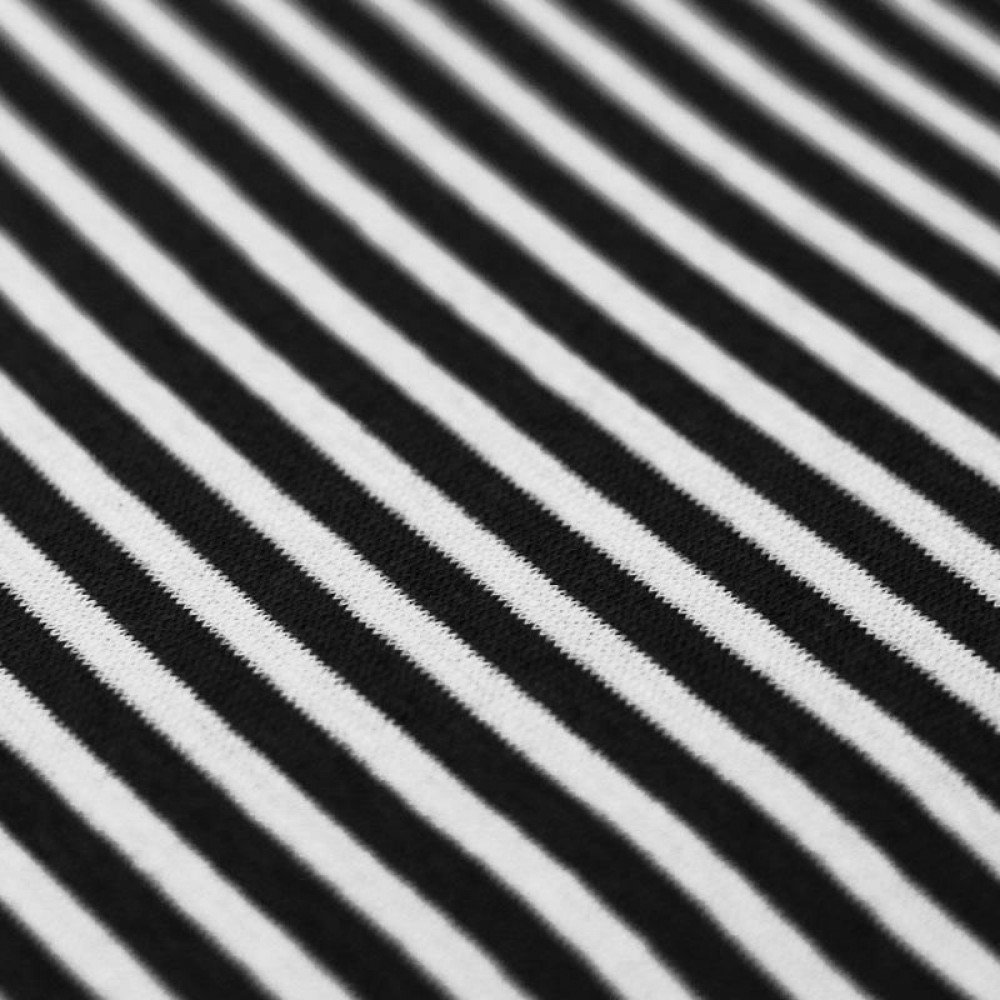 Cuffs Rib Stripes 5mm Black White Cuffs Rib Stripes 5mm Black White
